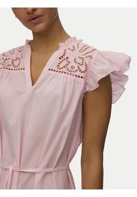 Vero Moda Sukienka letnia Line 10346970 Różowy jasny Oversize. Kolor: różowy. Materiał: bawełna. Sezon: lato. Typ sukienki: oversize #3