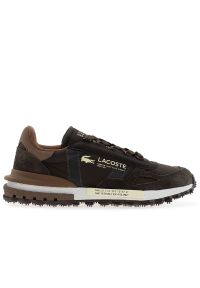 Buty męskie Lacoste Elite Active 1263 SMA 751SMA0042-DB2 - brązowe. Zapięcie: sznurówki. Kolor: brązowy. Materiał: zamsz, materiał, skóra, guma, syntetyk, nylon. Szerokość cholewki: normalna #1