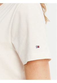 TOMMY HILFIGER - Tommy Hilfiger T-Shirt Script WW0WW47210 Écru Regular Fit. Materiał: bawełna #4