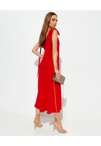 VALENTINO - Czerwona sukienka z jedwabiu. Kolor: czerwony. Materiał: jedwab #4