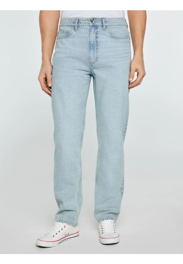 Big-Star - Jeansy męskie loose niebieskie Zack 185. Okazja: na co dzień. Stan: podwyższony. Kolor: niebieski. Styl: casual, vintage, klasyczny