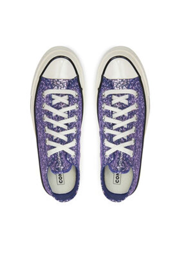 Converse Trampki Chuck 70 Glitter A11134C Granatowy. Kolor: niebieski. Materiał: materiał
