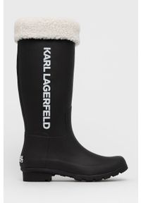 Karl Lagerfeld - Kalosze. Nosek buta: okrągły. Kolor: czarny #1