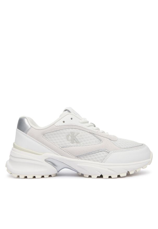 Calvin Klein Sneakersy Hike Runner Mesh Mix Met Mg YW0YW02009 Biały. Kolor: biały. Materiał: mesh, materiał