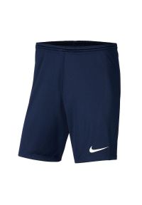 Nike - Spodenki Z Dzianiny Dla Dzieci Park III. Kolor: niebieski. Materiał: dzianina