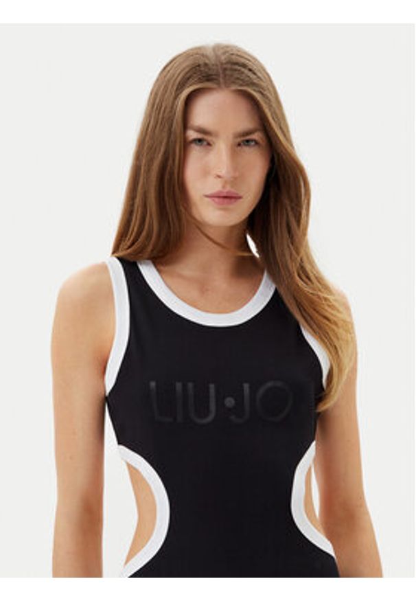 Liu Jo Sukienka letnia VA5043 J4822 Czarny Regular Fit. Kolor: czarny. Materiał: bawełna. Sezon: lato