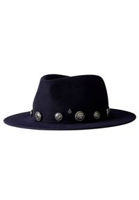MAISON MICHEL PARIS - Granatowy kapelusz Thadee. Kolor: niebieski. Wzór: aplikacja #3