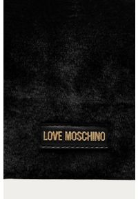 Love Moschino - Torebka. Kolor: czarny. Wzór: gładki. Rozmiar: małe. Rodzaj torebki: na ramię #4