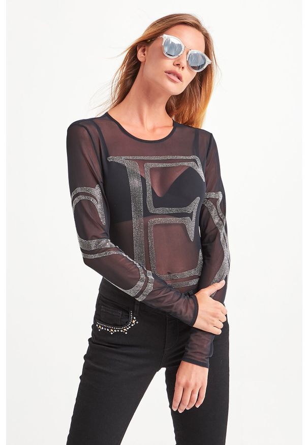 Bluzka body John Richmond z aplikacjami, elegancka