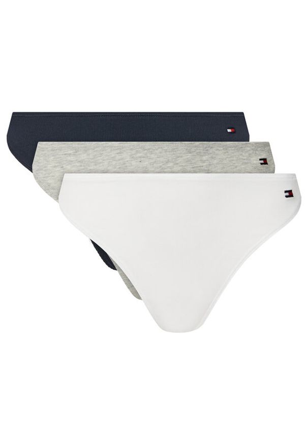 TOMMY HILFIGER - Tommy Hilfiger Komplet 3 par stringów UW0UW05752 Kolorowy. Materiał: bawełna. Wzór: kolorowy