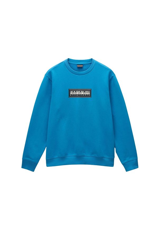 Bluza z logo z okrągłym dekoltem Napapijri B-Box. Kolor: niebieski