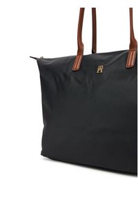 TOMMY HILFIGER - Tommy Hilfiger Torebka Popette Maxi Tote AW0AW17996 Czarny. Kolor: czarny. Materiał: skórzane #5