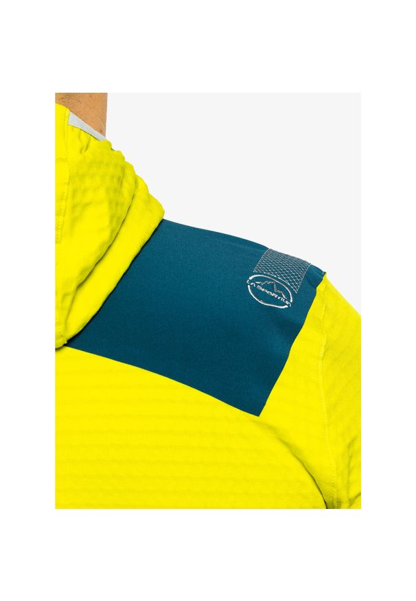 LA SPORTIVA - Bluza z kapturem męska La Sportiva Lucendro Thermal Hoody. Typ kołnierza: kaptur. Kolor: żółty