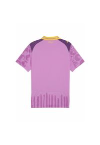 Puma - Męska koszulka KIDSUPER × BORUSSIA DORTMUND PUMA Mauve Pop Faster Yellow Pink. Kolor: różowy. Wzór: geometria, kolorowy