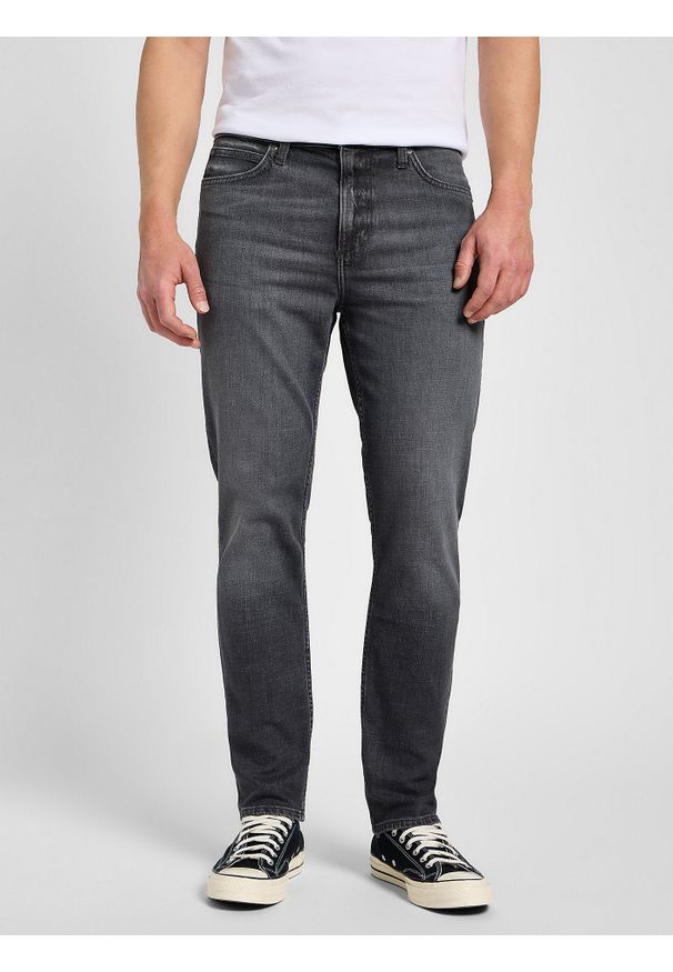 Męskie Spodnie Jeansowe Lee Austin Dark Smoke 112355803, W36 L32. Okazja: na co dzień. Kolor: szary. Styl: casual, klasyczny, wizytowy