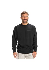 Quiksilver - Bluza z okrągłym dekoltem dla Mężczyzn SALT WATER Czarny. Kolor: brązowy, zielony, wielokolorowy. Materiał: poliester, bawełna. Długość: długie
