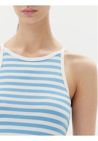 Pieces Top Jane 17155477 Niebieski Slim Fit. Kolor: niebieski. Materiał: wiskoza #4