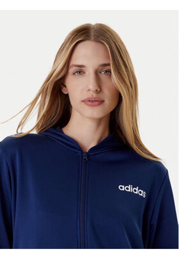 Adidas - adidas Dres Essentials Linear JD2696 Granatowy Slim Fit. Kolor: niebieski. Materiał: syntetyk