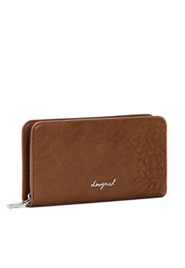Desigual Portfel 26SAYP21 Brązowy. Kolor: brązowy. Materiał: skóra