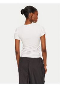 Juicy Couture T-Shirt Dot Ruched JCWCT24311 Biały Slim Fit. Kolor: biały #5