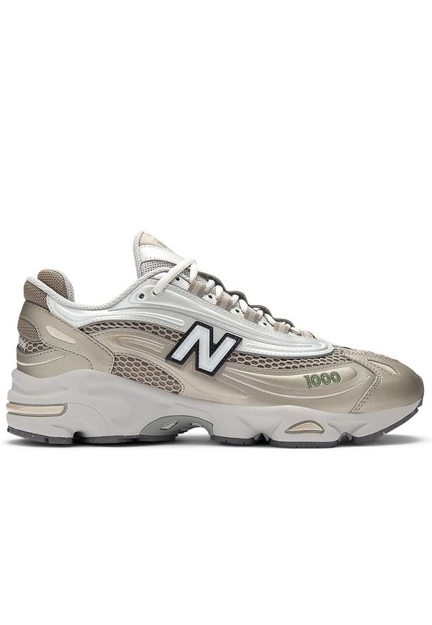 Buty unisex New Balance M1000N - złote. Kolor: złoty. Materiał: materiał, skóra. Szerokość cholewki: normalna