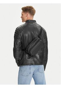 MICHAEL Michael Kors Saszetka nerka Hudson 33H0LHDY1B Czarny. Kolor: czarny. Materiał: skóra