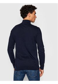 Selected Homme Sweter Berg 16074687 Granatowy Regular Fit. Kolor: niebieski. Materiał: bawełna #3