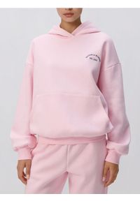 Reserved - Bluza oversize z kapturem - pastelowy róż. Typ kołnierza: kaptur. Kolor: różowy. Materiał: bawełna, dzianina