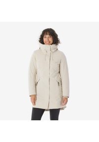 quechua - Kurtka turystyczna damska zimowa Quechua NH500 Warm -10°C wodoodporna. Okazja: na co dzień. Kolor: beżowy, wielokolorowy, biały. Sezon: zima. Styl: casual, sportowy #1