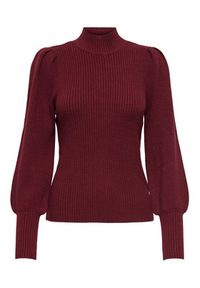 only - ONLY Sweter Katia 15232494 Bordowy Regular Fit. Kolor: czerwony. Materiał: syntetyk