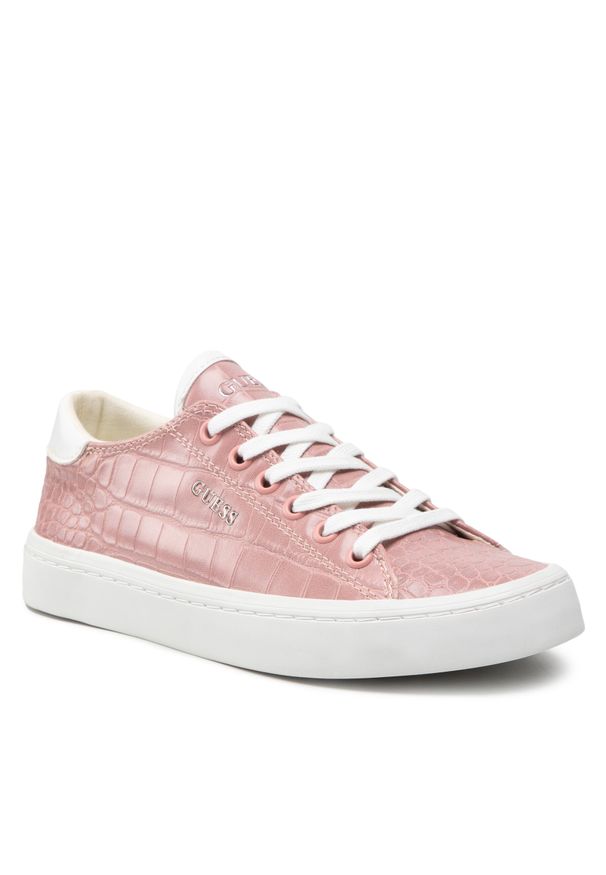 Sneakersy Guess Ester FL5EST PEL12 PINK. Kolor: różowy. Materiał: skóra