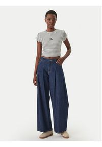 Calvin Klein Jeans T-Shirt LV047F833G Czarny Slim Fit. Kolor: czarny. Materiał: bawełna #3