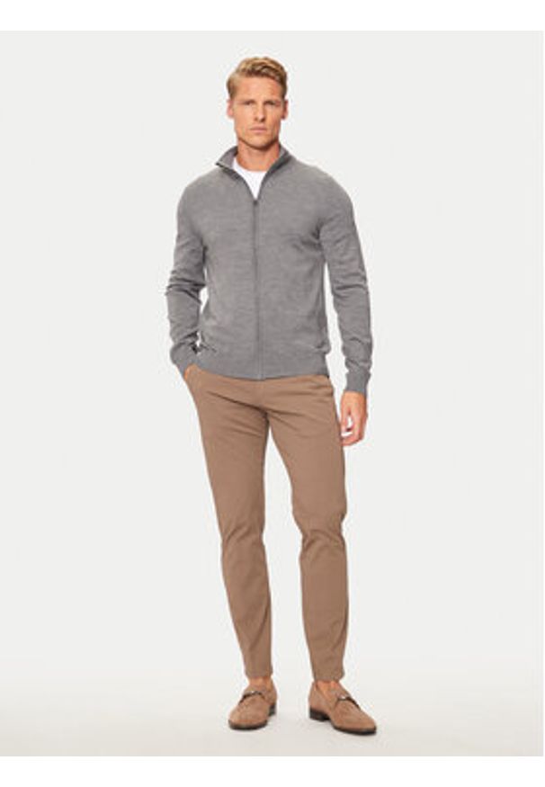 JOOP! Kardigan 17 Jk-06Davis 30032605 Szary Modern Fit. Kolor: szary. Materiał: wełna