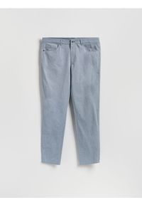 Reserved - Bawełniane spodnie slim fit - granatowy. Kolor: niebieski. Materiał: bawełna #1