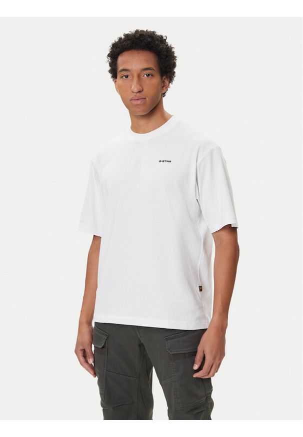 G-Star RAW - G-Star Raw T-Shirt Base D26817-D593 Biały Boxy Fit. Kolor: biały. Materiał: bawełna