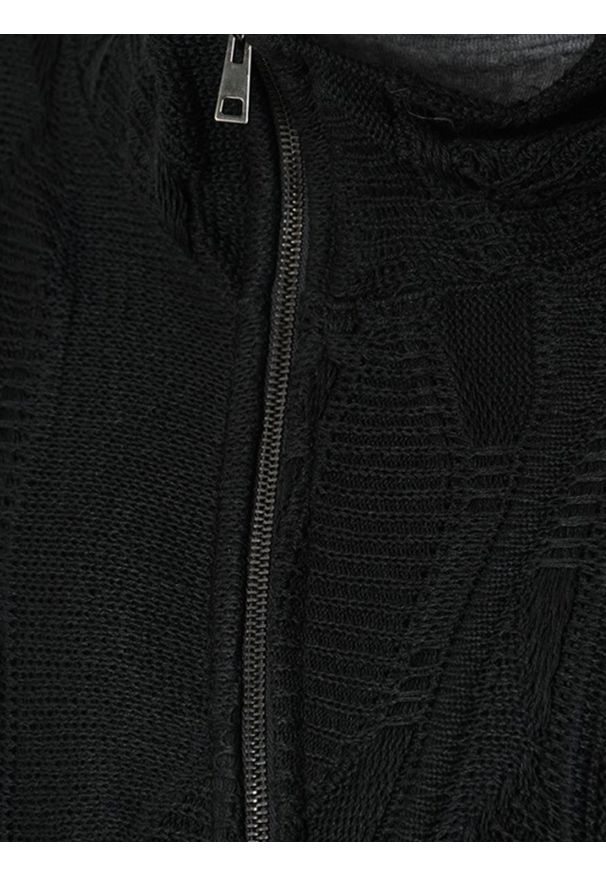 La Haine Inside Us Sweter Full Zip | LM244 | Mężczyzna | Czarny. Okazja: na co dzień. Typ kołnierza: kaptur. Kolor: czarny. Materiał: poliester, bawełna. Wzór: jednolity, aplikacja. Styl: casual, elegancki, sportowy