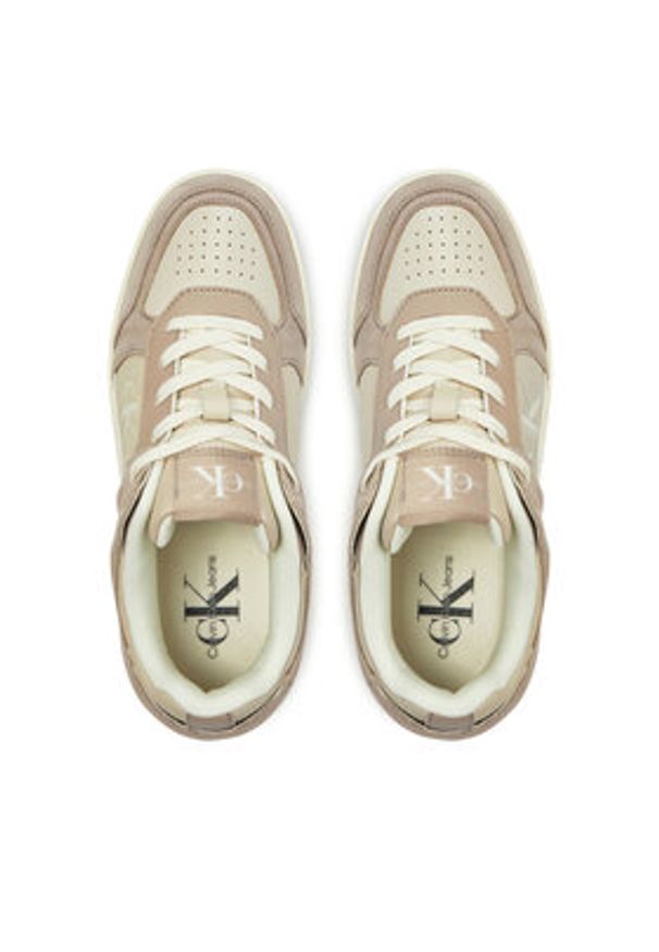 Calvin Klein Jeans Sneakersy Basket Cupsole Low Ml Mix YW0YW01579 Szary. Kolor: szary. Materiał: skóra
