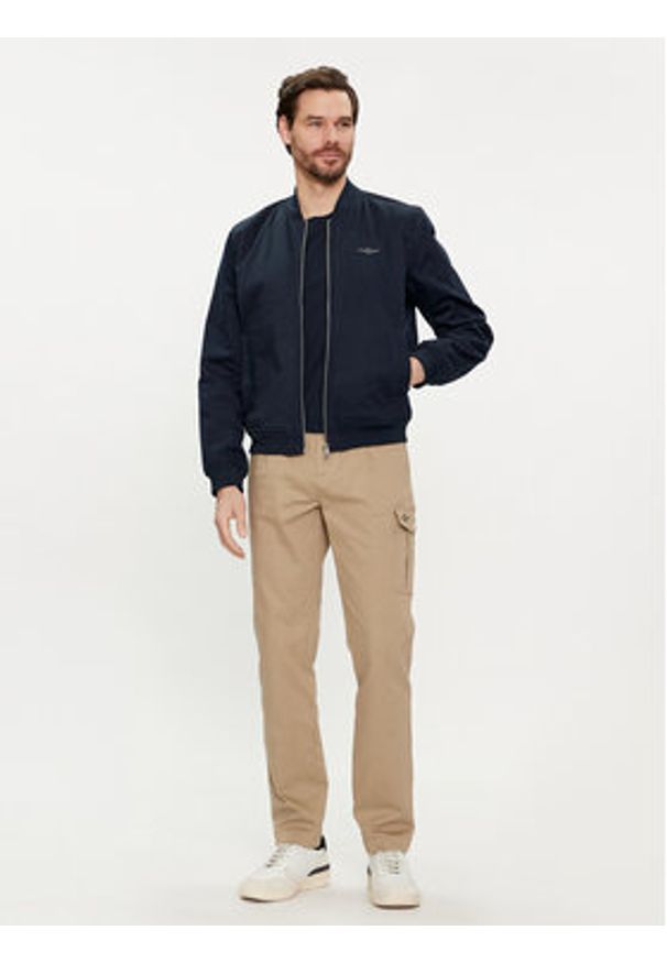 Aeronautica Militare Kurtka bomber 241AB2139CT3247 Granatowy Regular Fit. Kolor: niebieski. Materiał: bawełna
