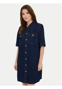 only - ONLY Sukienka jeansowa Belle 15324384 Granatowy Regular Fit. Kolor: niebieski. Materiał: bawełna #6