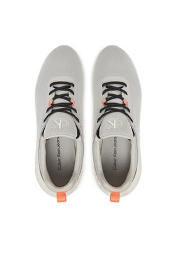 Calvin Klein Jeans Sneakersy Eva Runner Tech Knit YM0YM01293 Szary. Kolor: szary. Materiał: materiał