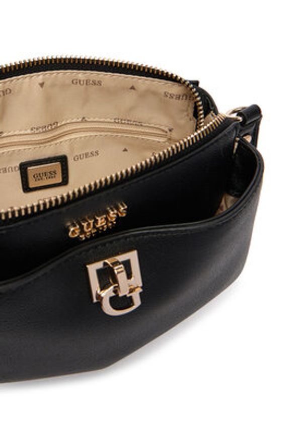 Guess Torebka Bianca Mini HWBG99 07720 Czarny. Kolor: czarny. Materiał: skórzane