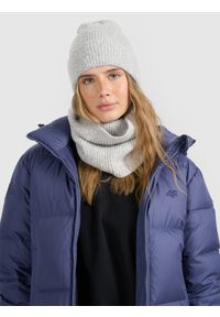 4f - 4F Komplet zimowy czapka i komin uniseks - szary M. Okazja: na co dzień. Kolor: szary. Materiał: wełna, syntetyk, materiał. Sezon: zima. Styl: casual