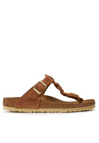 Birkenstock Japonki Gizeh Braided 1021336 Brązowy. Kolor: brązowy. Materiał: skóra #1