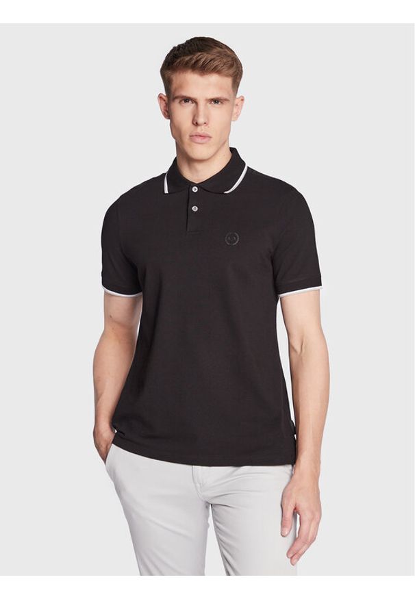 Polo Armani Exchange. Typ kołnierza: polo. Kolor: czarny