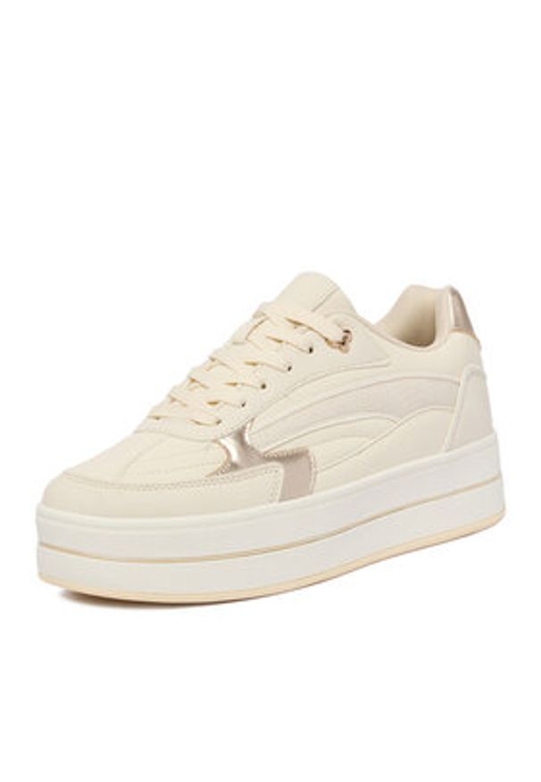 MEXX Sneakersy CEO-MI001010961W Écru. Kolor: kremowy. Materiał: skóra