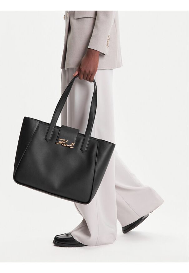 Karl Lagerfeld - KARL LAGERFELD Torebka A3W30133 Czarny. Kolor: czarny. Materiał: skórzane