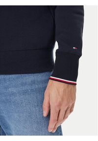 TOMMY HILFIGER - Tommy Hilfiger Bluza Small Logo MW0MW37471 Granatowy Regular Fit. Kolor: niebieski. Materiał: bawełna #4