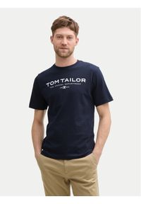 Tom Tailor T-Shirt 1045773 Granatowy Regular Fit. Kolor: niebieski. Materiał: bawełna