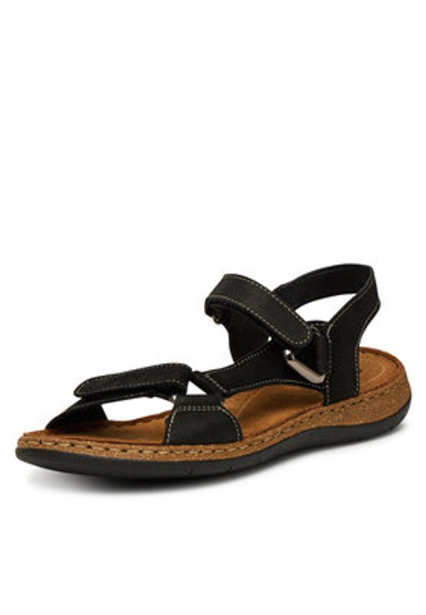 Go Soft Sandały WI23-4773-05 Czarny. Kolor: czarny. Materiał: nubuk, skóra