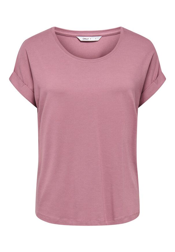 only - ONLY T-Shirt Moster 15106662 Różowy Regular Fit. Kolor: różowy. Materiał: wiskoza